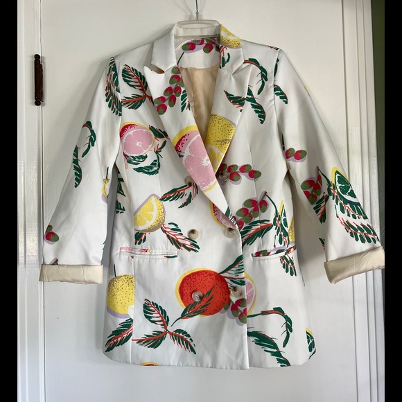 Citrus Fruit Blazer Oversized Fit Small - Picture 3 of 9